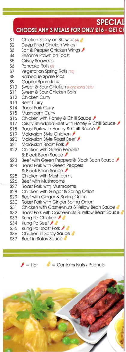 Menu of Mayfair Garden, Chinese Takeaway in Tylerston, Ferndale.