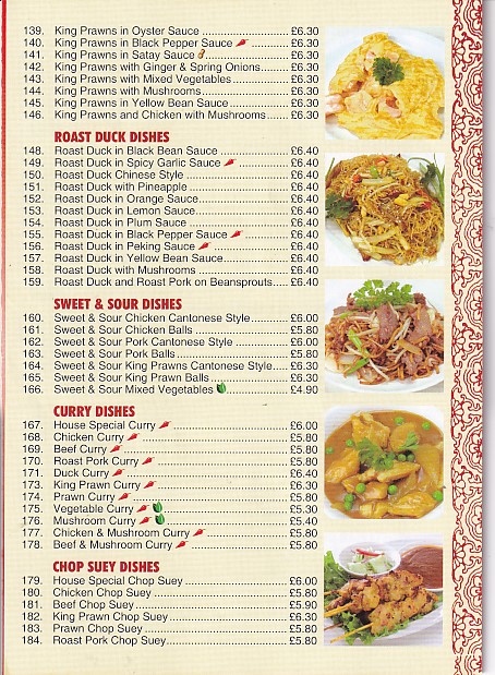 Menu of Golden Wok, Chinese Takeaway in Abercynon
